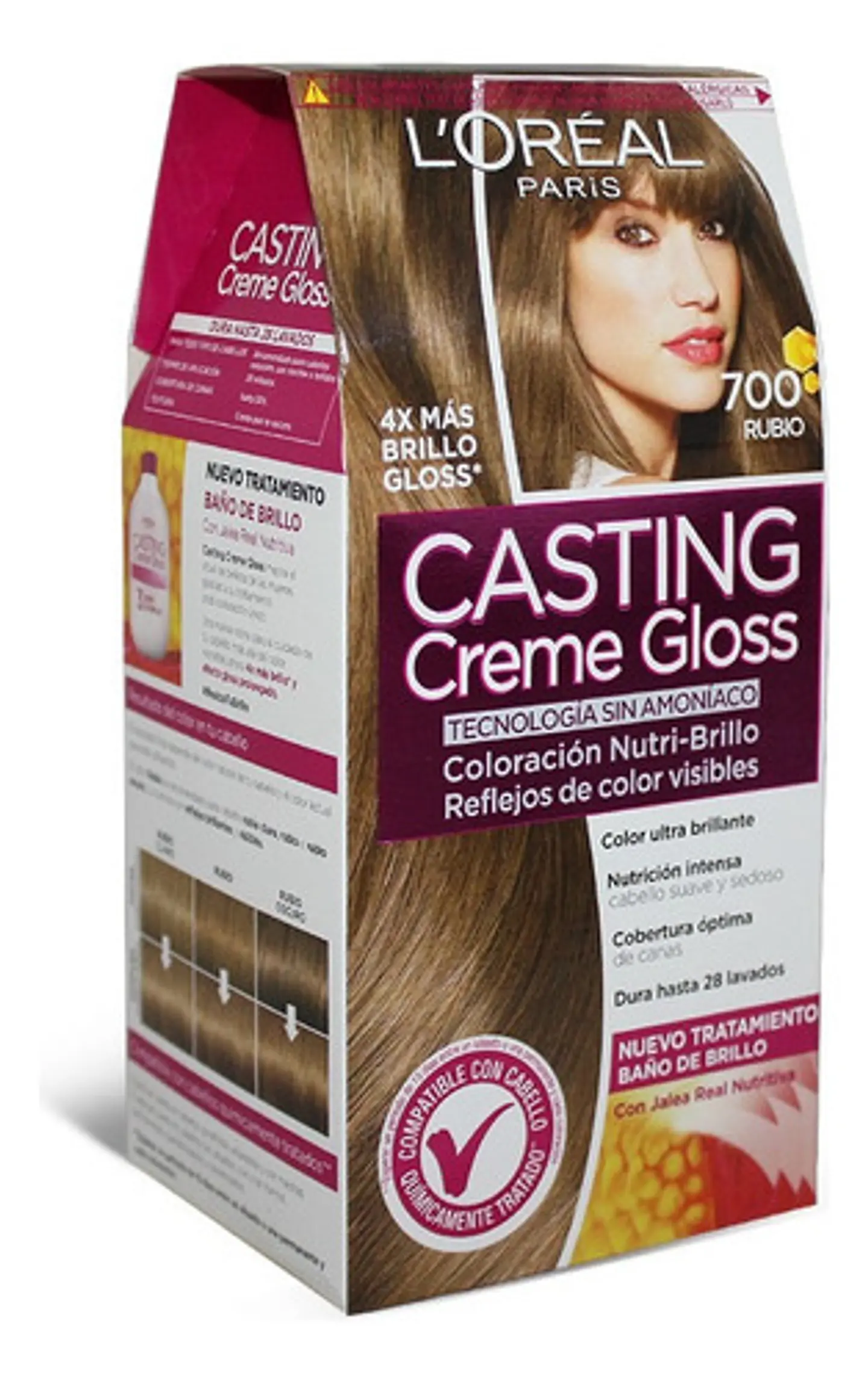 Tintura Casting Creme Gloss Casting Creme Gloss Tono 700 Rubio 15vol. Para Cabello 6