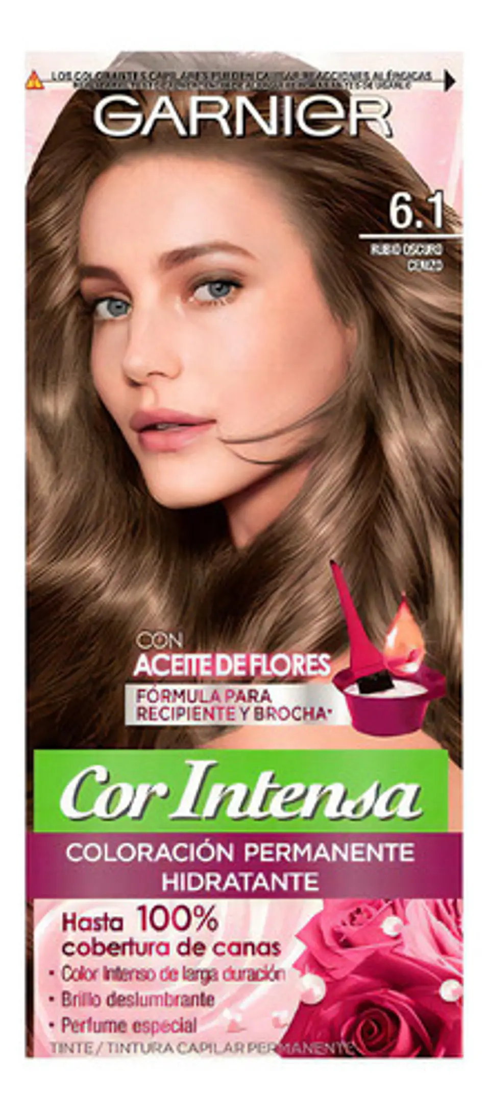Tintura Garnier Cor Intensa 6.1 Rubio Oscuro Cenizo 1