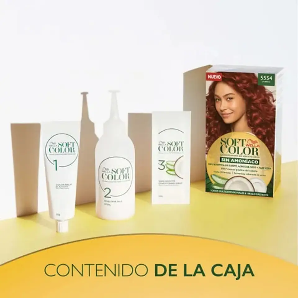 Tintura Wella Soft Color Tinte De Cabello Tono 5554 Cobre Intenso Para Cabello 2