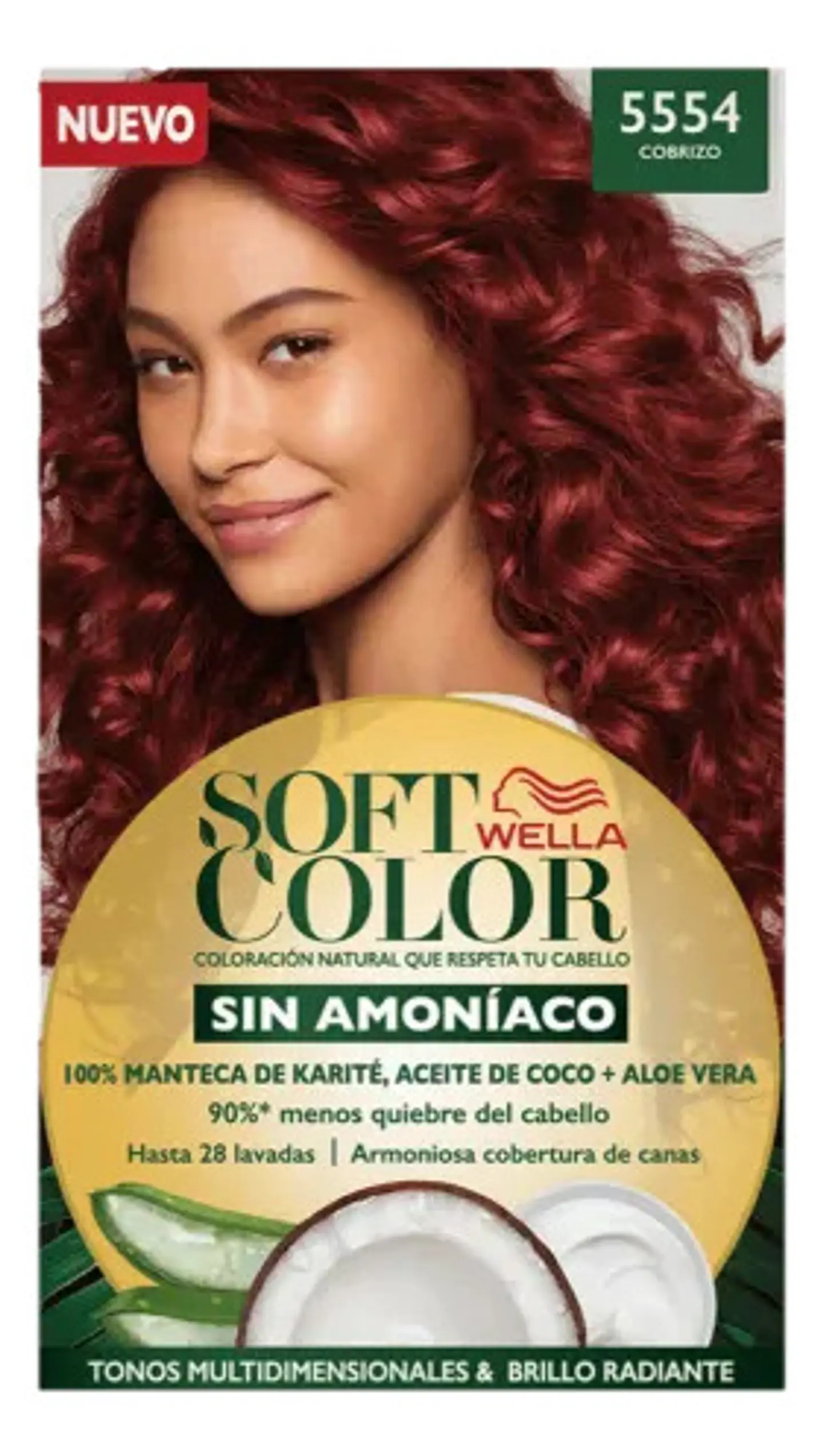 Tintura Wella Soft Color Tinte De Cabello Tono 5554 Cobre Intenso Para Cabello 6