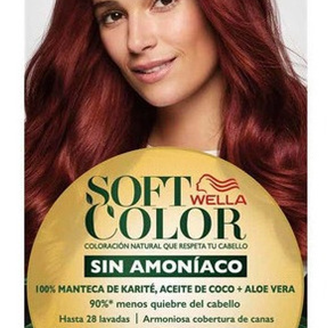 Tintura Permanente Hidratante Soft Color Caoba 55 Wella 1