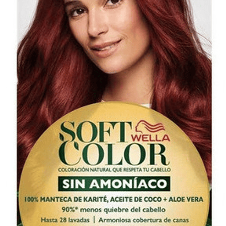 Tintura Permanente Hidratante Soft Color Caoba 55 Wella 1