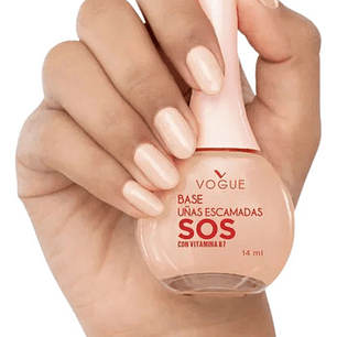 Esmalte Efecto Gel Base Sos Vogue 14 Ml