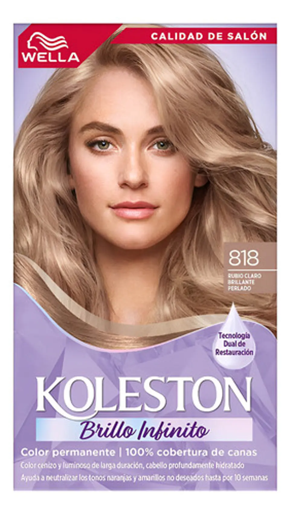 Koleston Brillo Infinito Rubio Claro Brillante Perlado 818 1
