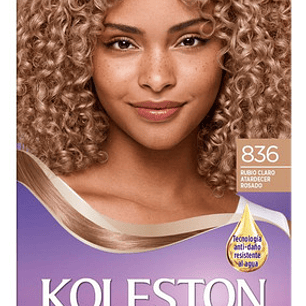 Kit De Tintura N°836 Rubio Claro Atardecer Rosado Koleston