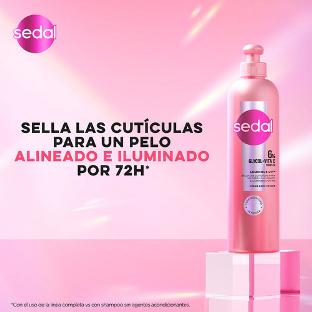 Crema Para Peinar Sedal Luminous Uv 300ml 5