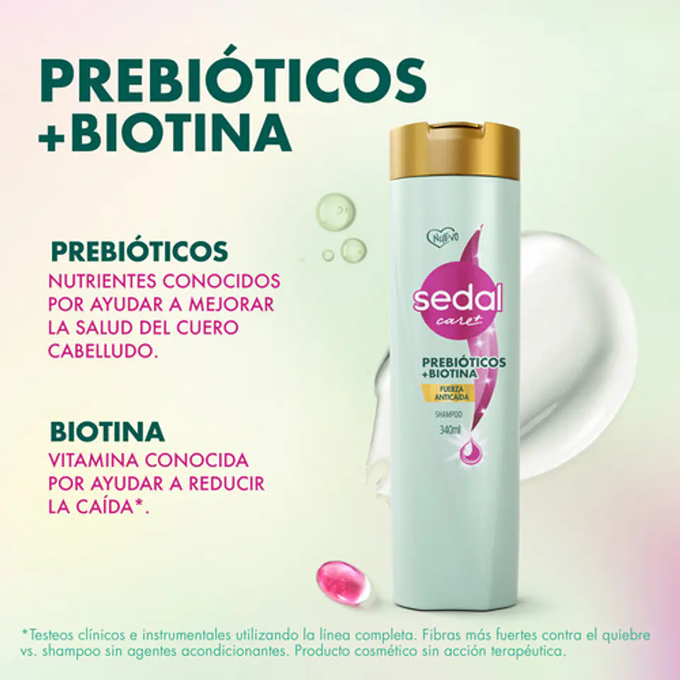 Sedal Care Sh Reg Previoticos+biotina Fco Pl 340ml 5