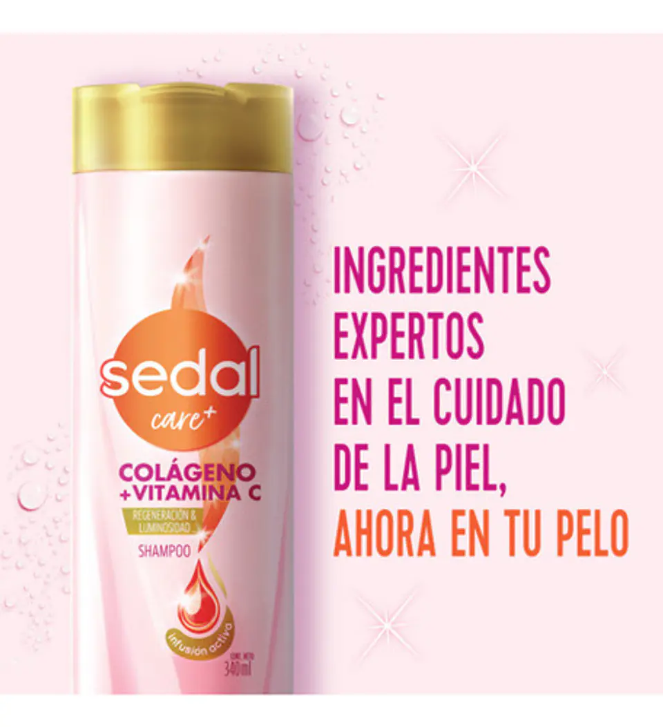 Sedal Shampoo Colageno + Vitamina C X 340ml 3
