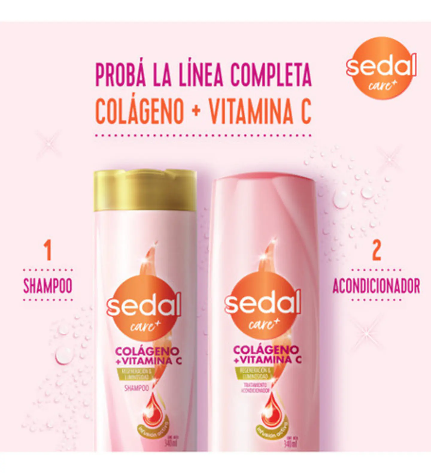 Sedal Shampoo Colageno + Vitamina C X 340ml 4