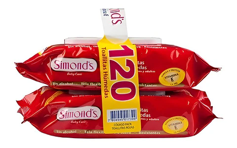 Pack Toallitas Simond S Húmedas Vitamina E 60 - Pack - 2 Und