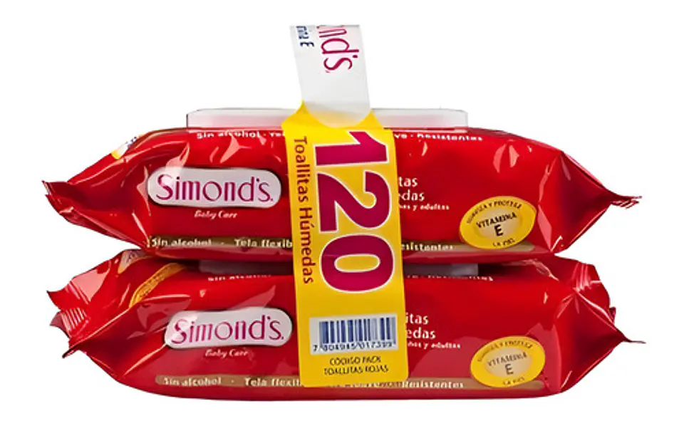 Pack Toallitas Simond S Húmedas Vitamina E 60 - Pack - 2 Und 1