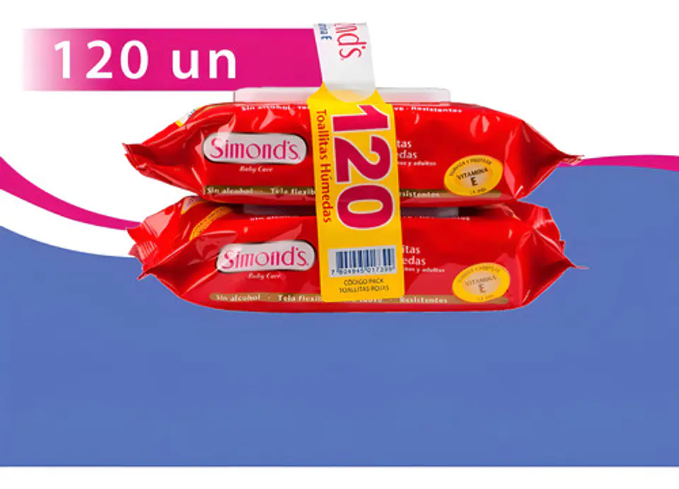Pack Toallitas Simond S Húmedas Vitamina E 60 - Pack - 2 Und 2