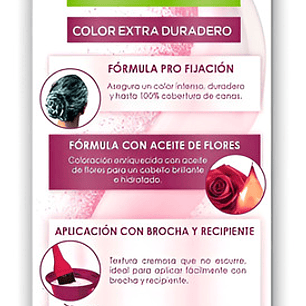 Coloración Nutrisse Cor Intensa Garnier Tintura Capilar Permanente Cor Intensa Tono Rojo Pasion Para Cabello X 45g
