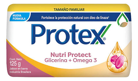 Jabón Barra Protex Nutri Protect Omega 3 Antibacterial 125g
