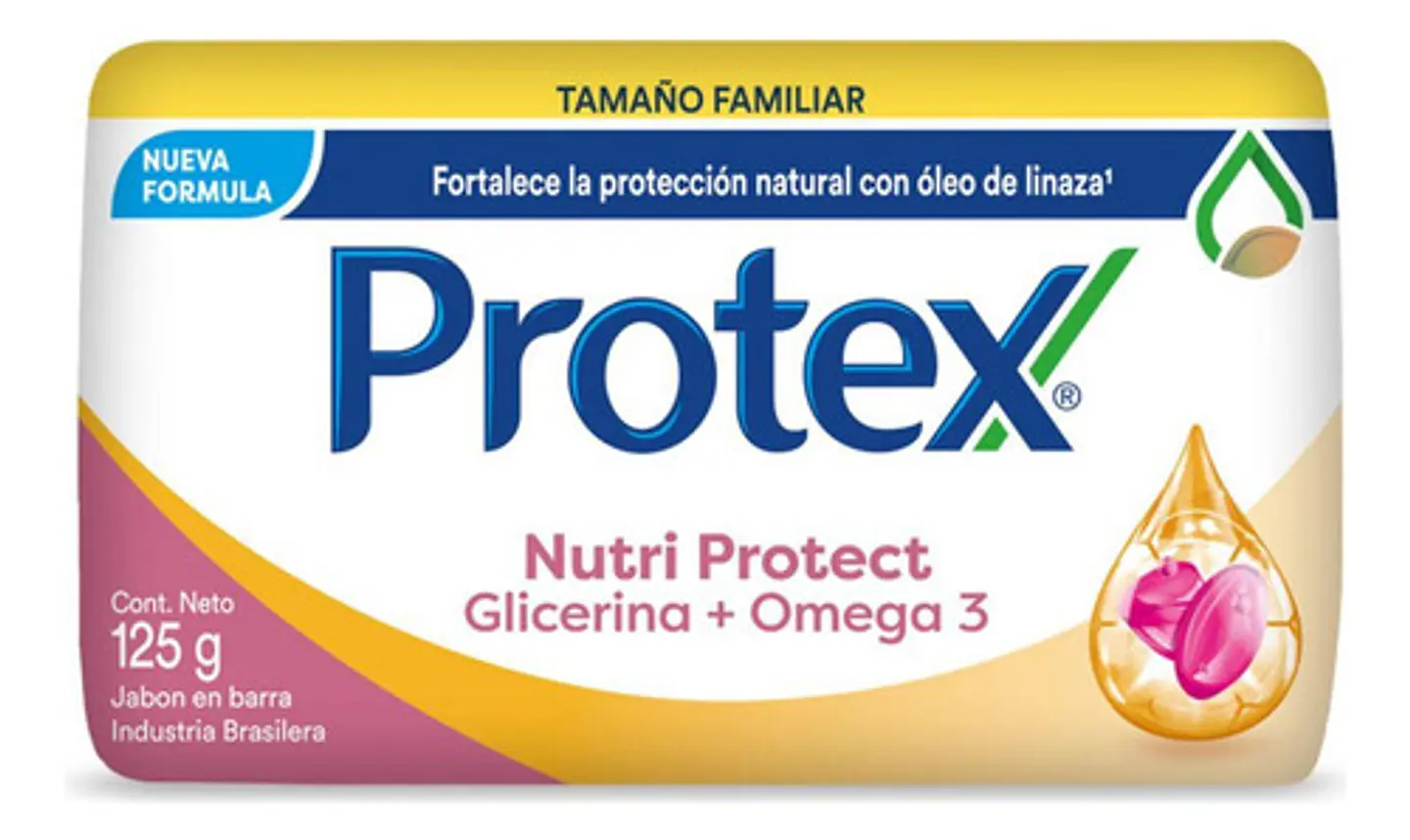 Jabón Barra Protex Nutri Protect Omega 3 Antibacterial 125g 3