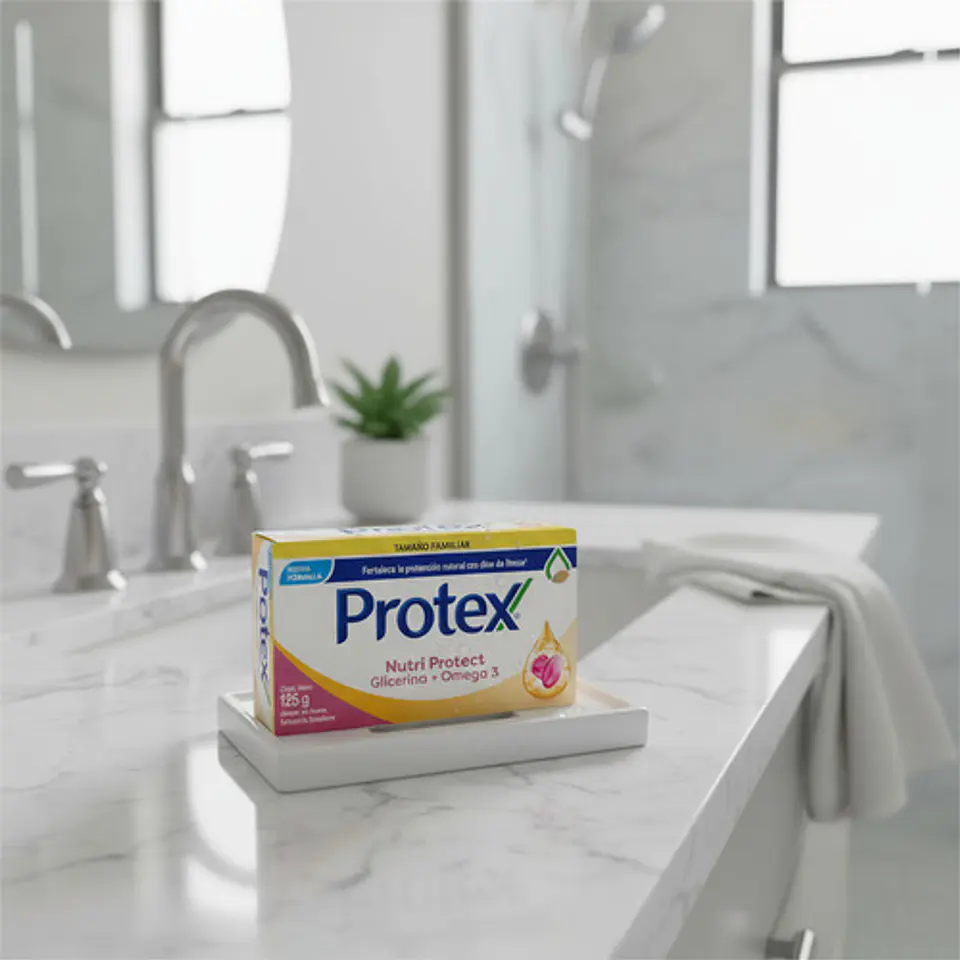 Jabón Barra Protex Nutri Protect Omega 3 Antibacterial 125g 4