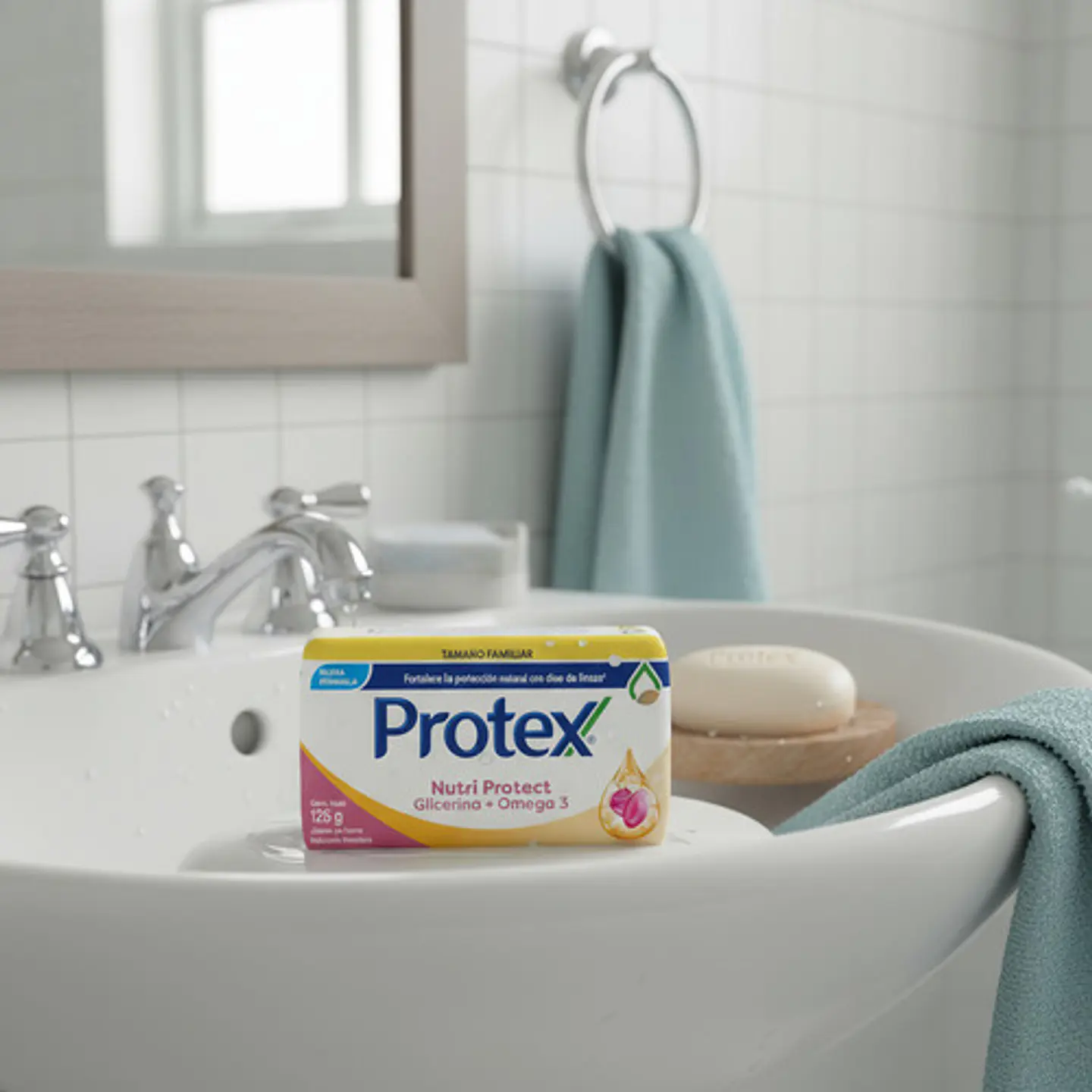 Jabón Barra Protex Nutri Protect Omega 3 Antibacterial 125g 8