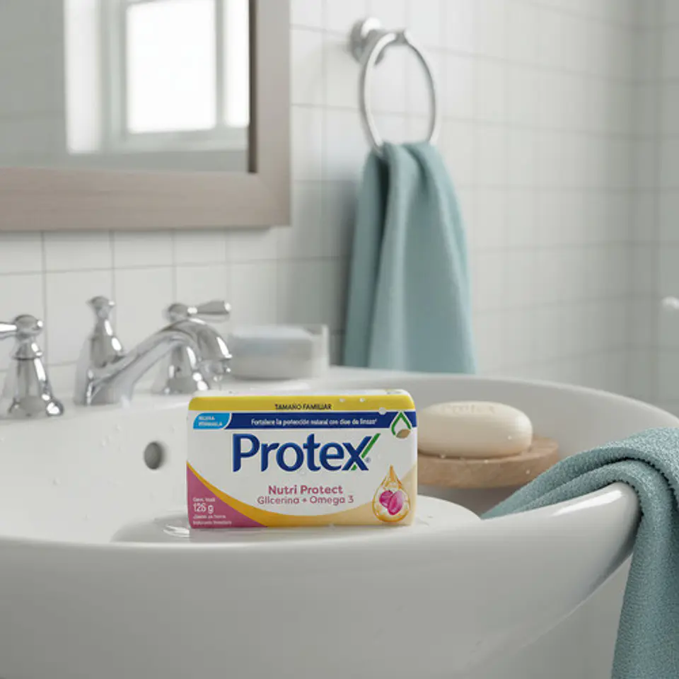Jabón Barra Protex Nutri Protect Omega 3 Antibacterial 125g 8