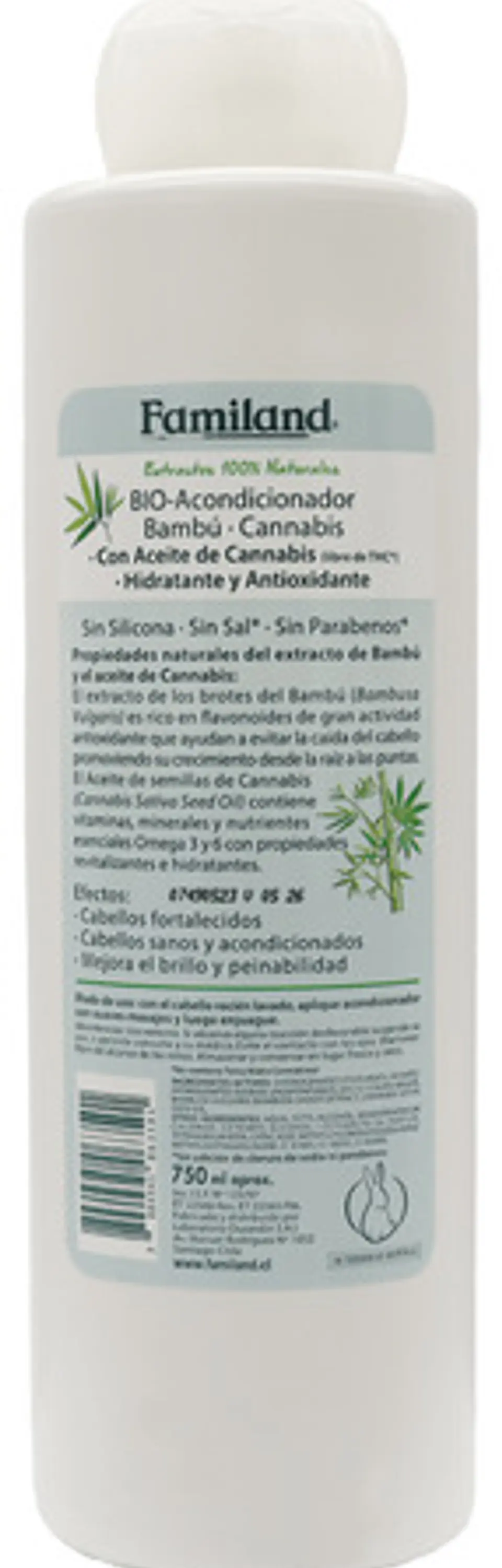 Acondicionador Familand 750ml Anti Caida C.bambú Bio Sin Sal 3