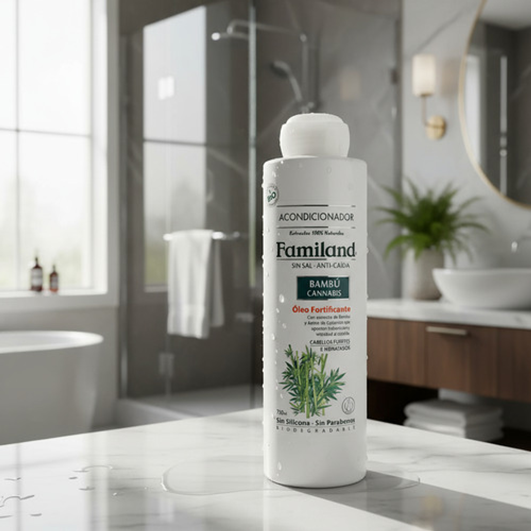Acondicionador Familand 750ml Anti Caida C.bambú Bio Sin Sal 4