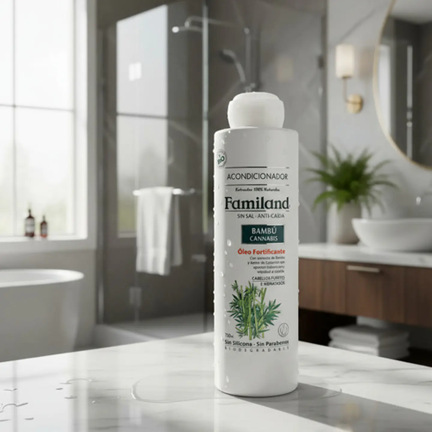 Acondicionador Familand 750ml Anti Caida C.bambú Bio Sin Sal 4