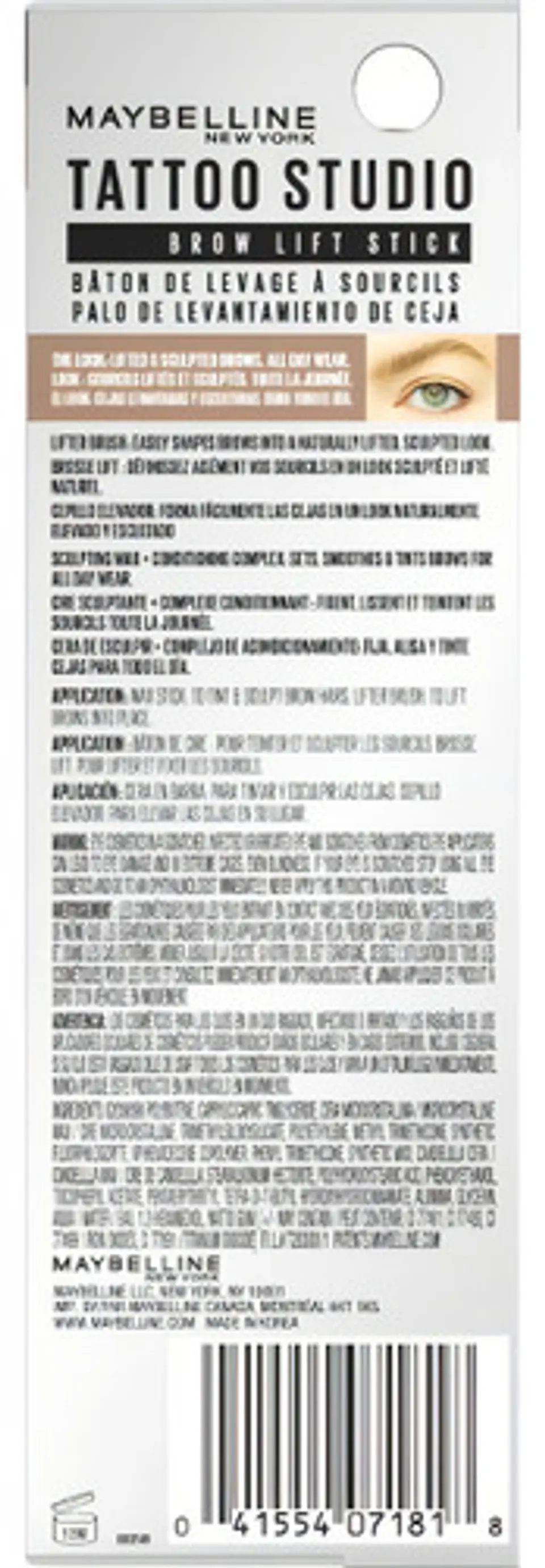 Esculpidor De Cejas Maybelline Tattoo Studio Brow Lift Color Blonde 7
