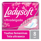 Ladysoft Toallas Femeninas Ultradelgada Con Alas 8 Unidades - Miniatura 1