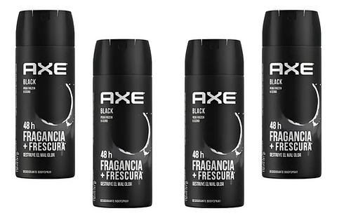 Desodorante Axe Black Bs 48h Pack 4 Unidades Pera Frozen Y Cedro