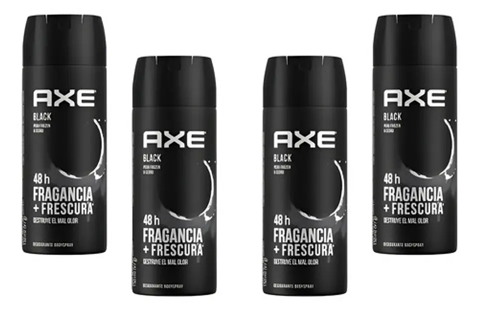 Desodorante Axe Black Bs 48h Pack 4 Unidades Pera Frozen Y Cedro 1