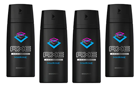 Desodorante Axe Marine Bs 48h Pack 4 Unidades Marino Toque Fresco