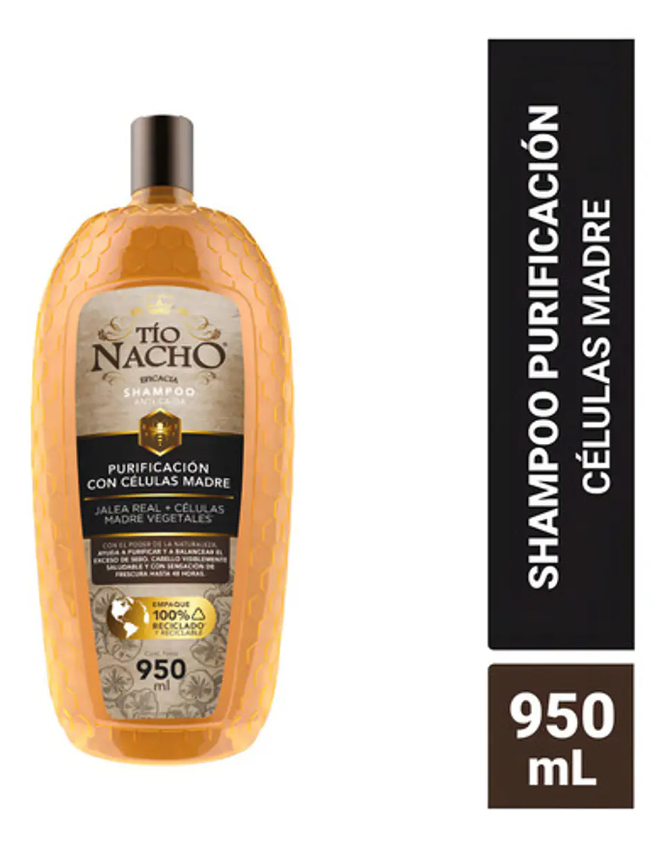 Shampoo  Tío Nacho Purificación Células Madre 950ml 3