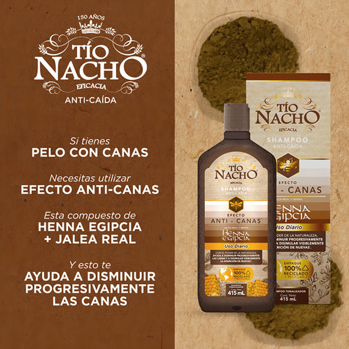 Tío Nacho Shampoo Anti Canas 1 Lt 6