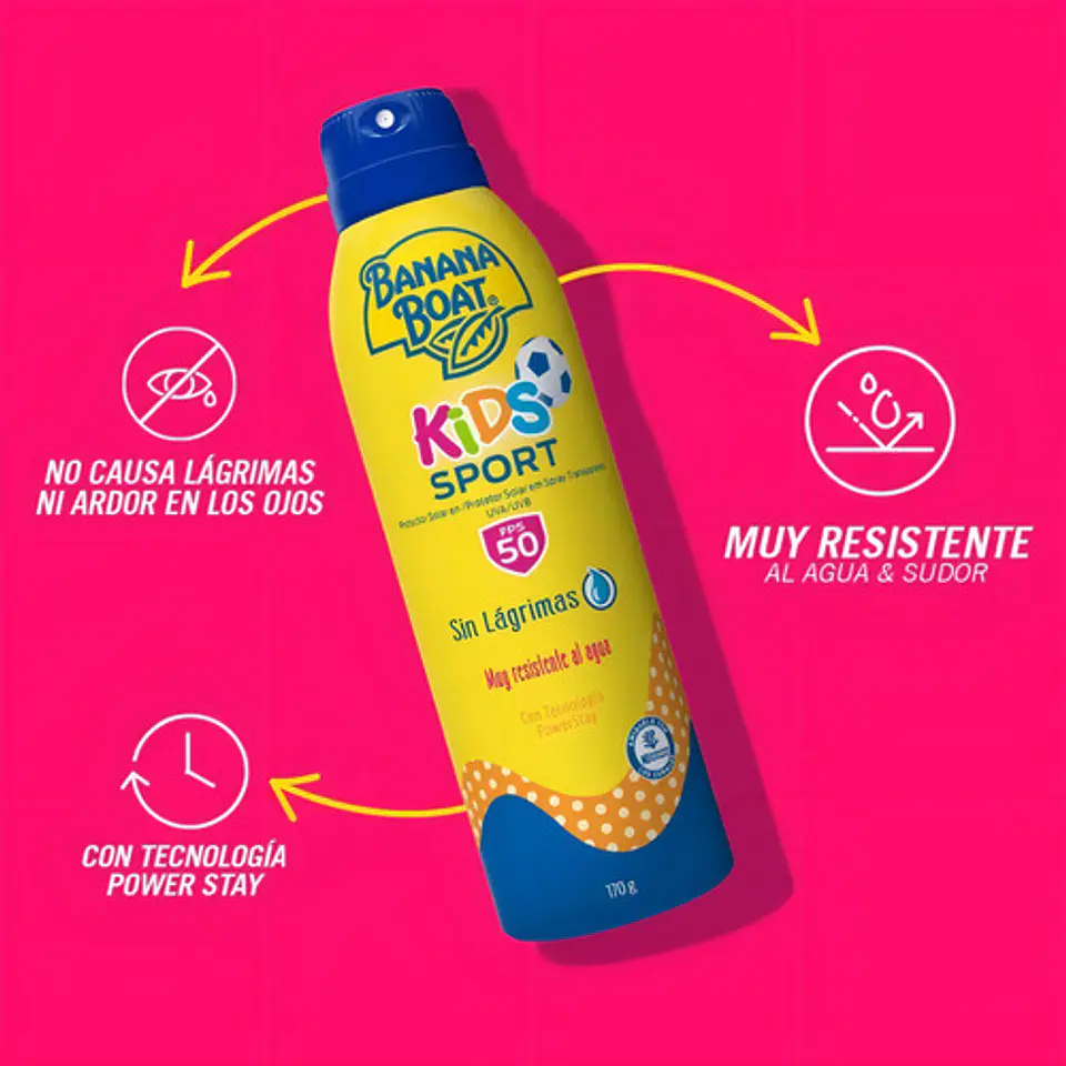 Protector Solar Banana Boat Kids Sport 50 Fps Spray 170g 4
