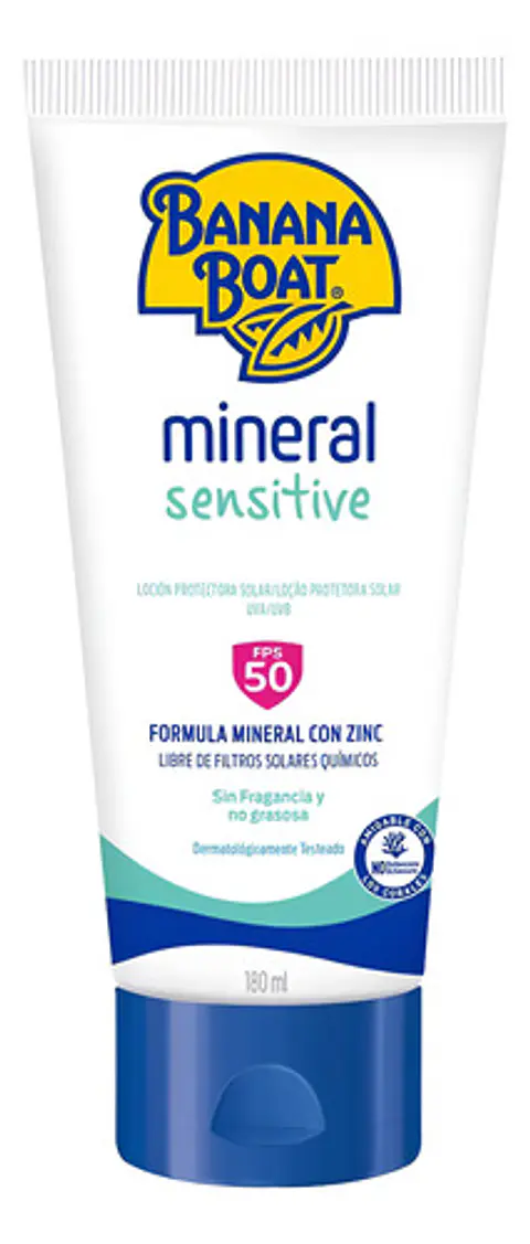 Banana Boat Protector Solar Mineral Sensitive Fps50 180 Ml