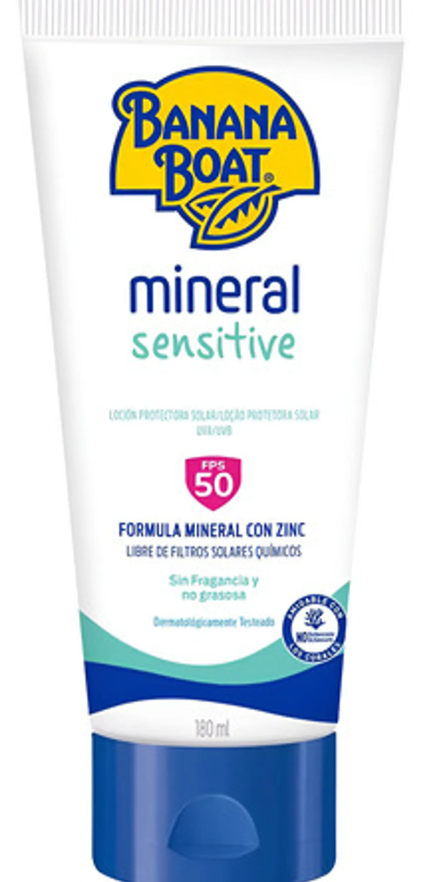 Banana Boat Protector Solar Mineral Sensitive Fps50 180 Ml 1