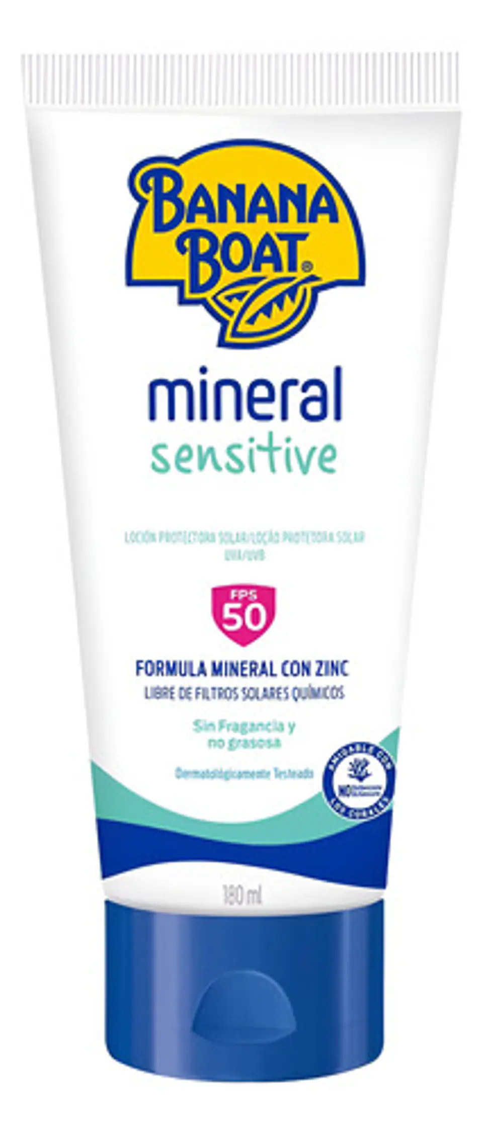 Banana Boat Protector Solar Mineral Sensitive Fps50 180 Ml 1