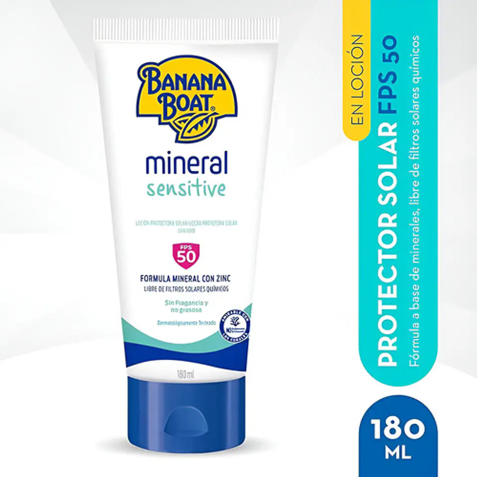 Banana Boat Protector Solar Mineral Sensitive Fps50 180 Ml 2