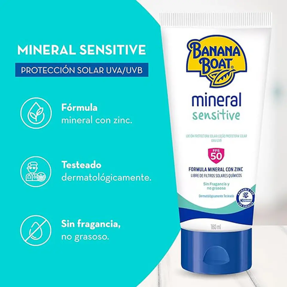 Banana Boat Protector Solar Mineral Sensitive Fps50 180 Ml 5