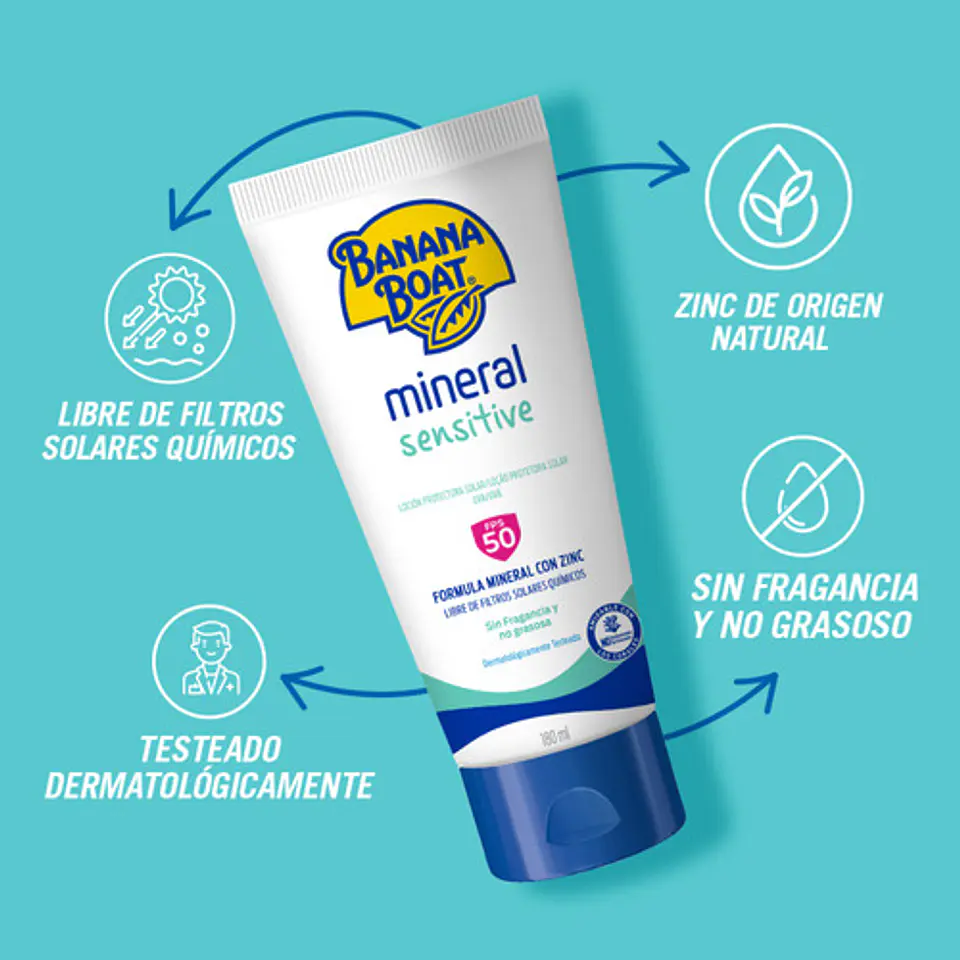 Banana Boat Protector Solar Mineral Sensitive Fps50 180 Ml 8