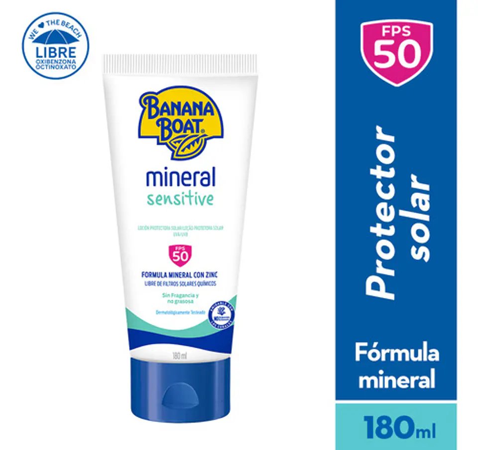 Banana Boat Protector Solar Mineral Sensitive Fps50 180 Ml 9