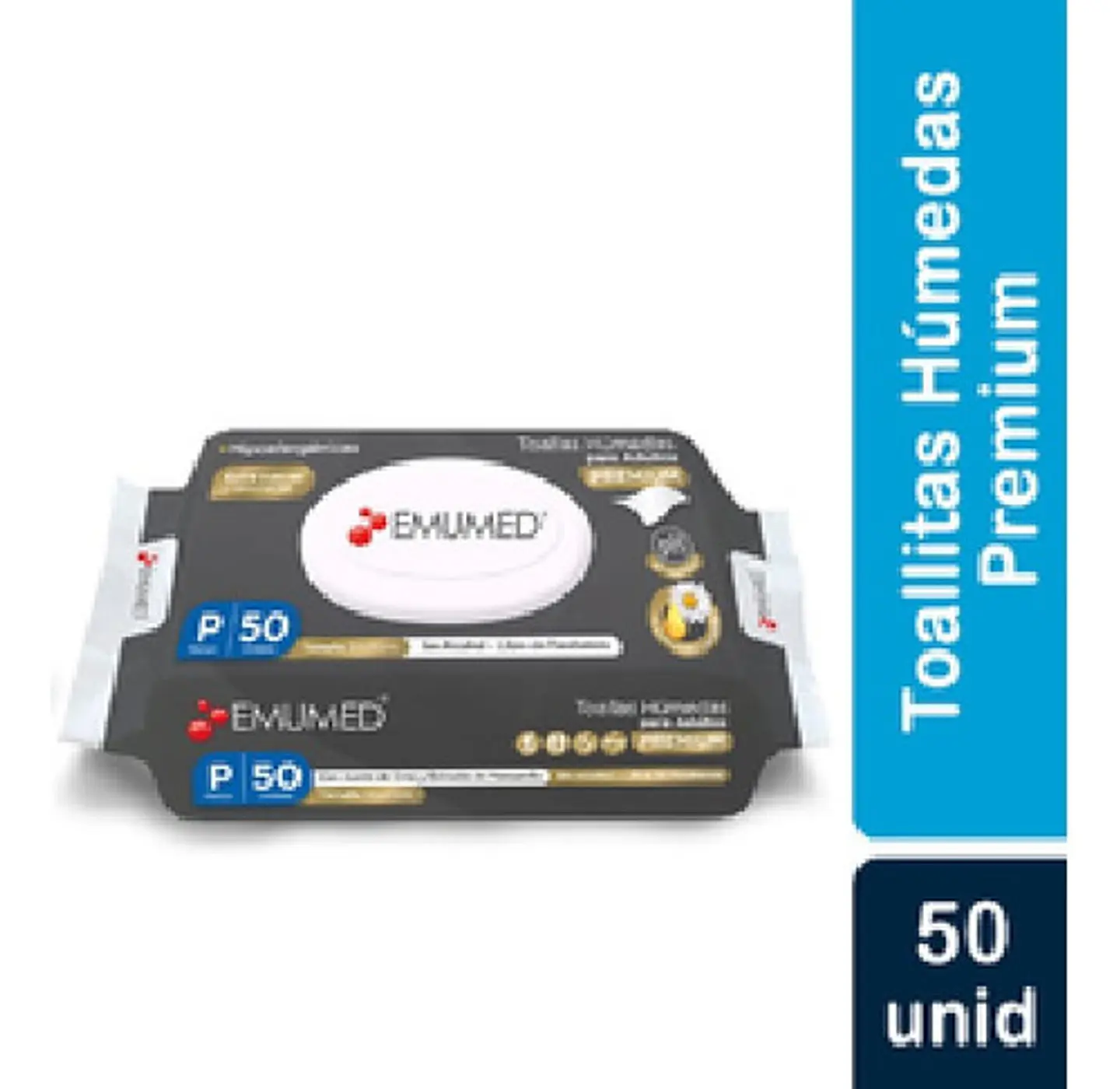 Emumed Toallita Humeda Adulto Premium - 50 - Unidad - 1 - Paquete 3