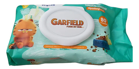 Toallitas Húmedas Winnex Soft Wipes Garfield Verde 80 Unid.