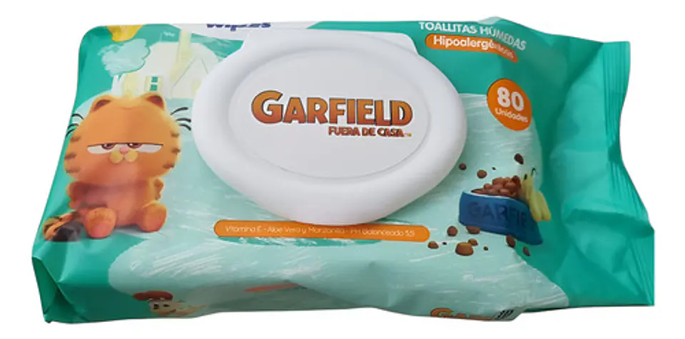 Toallitas Húmedas Winnex Soft Wipes Garfield Verde 80 Unid. 1