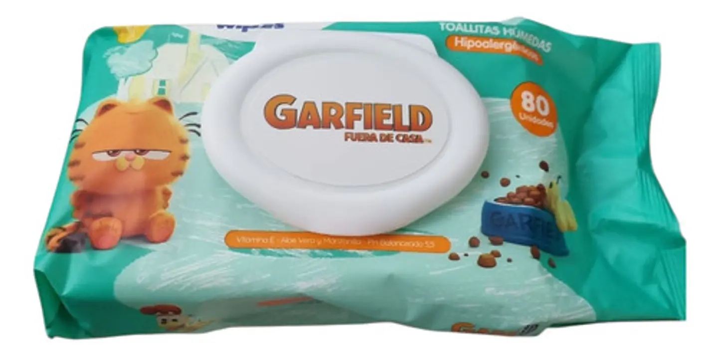 Toallitas Húmedas Winnex Soft Wipes Garfield Verde 80 Unid. 2