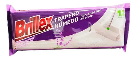 Trapero Humedo Brillex Aroma Lavanda - Paquete 12 Unidades