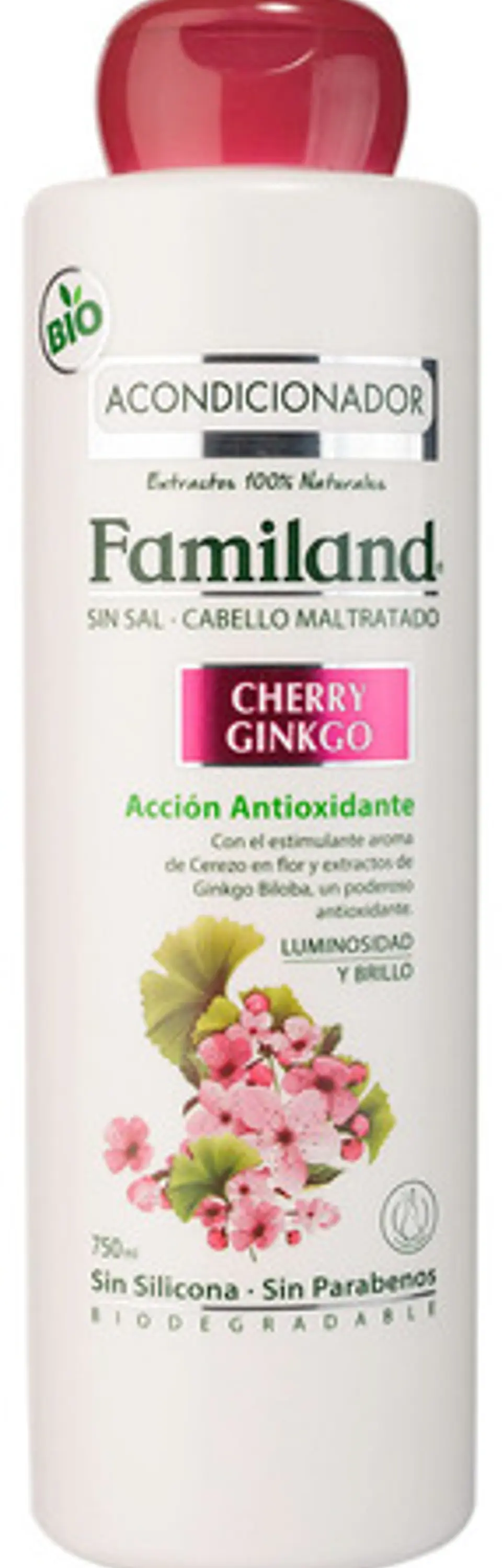 Acondicionador Familand 750ml Cherry Ginkgo Bio Sin Sal 1