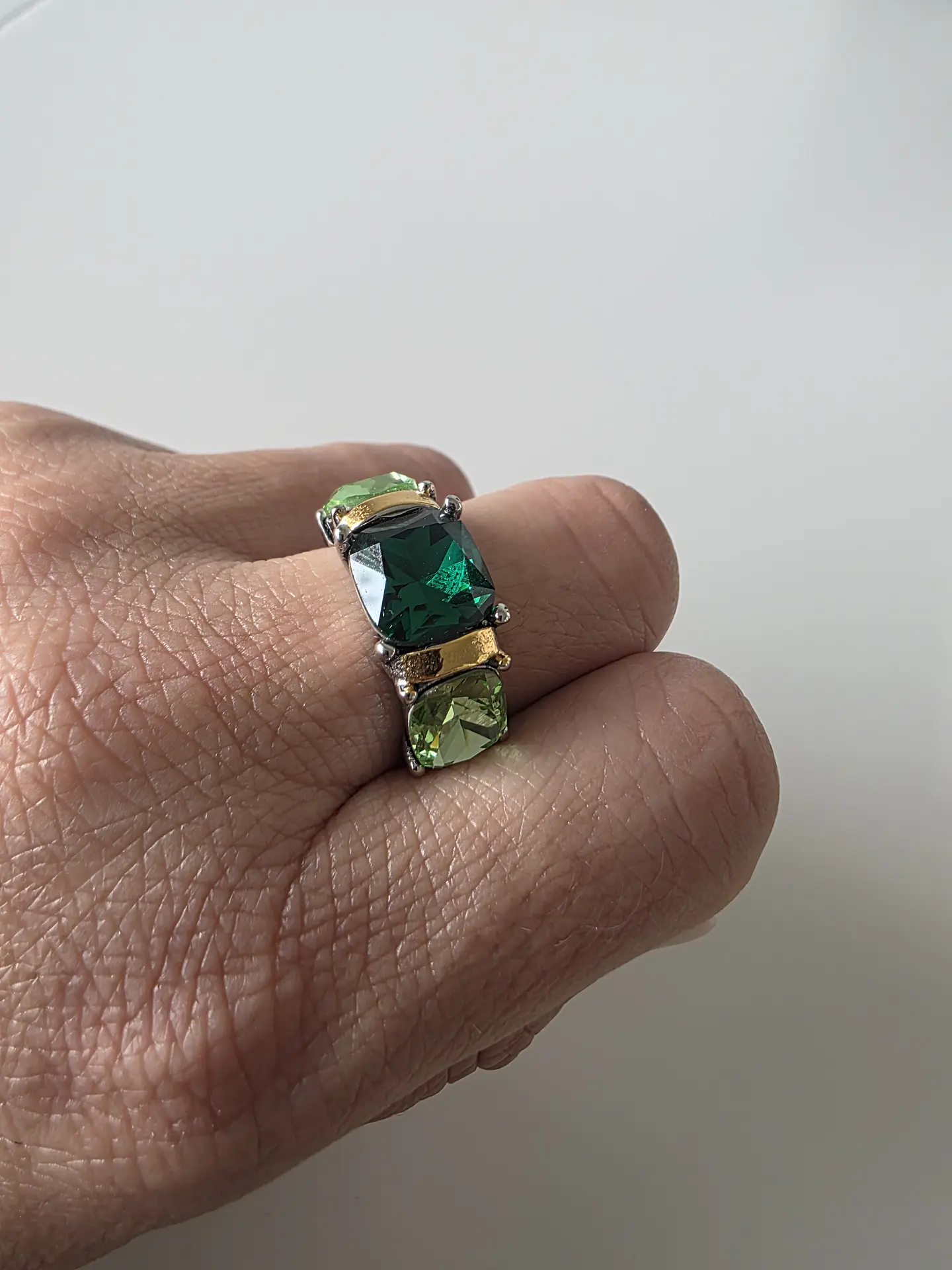 Anel Pedra Laranja/Pedra Verde 2