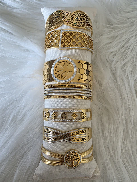 Bracelete em aço inoxidável