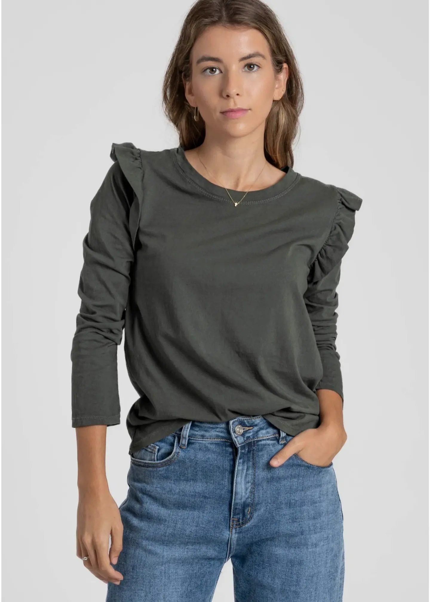 Blusa manga comprida 95% algodão 1