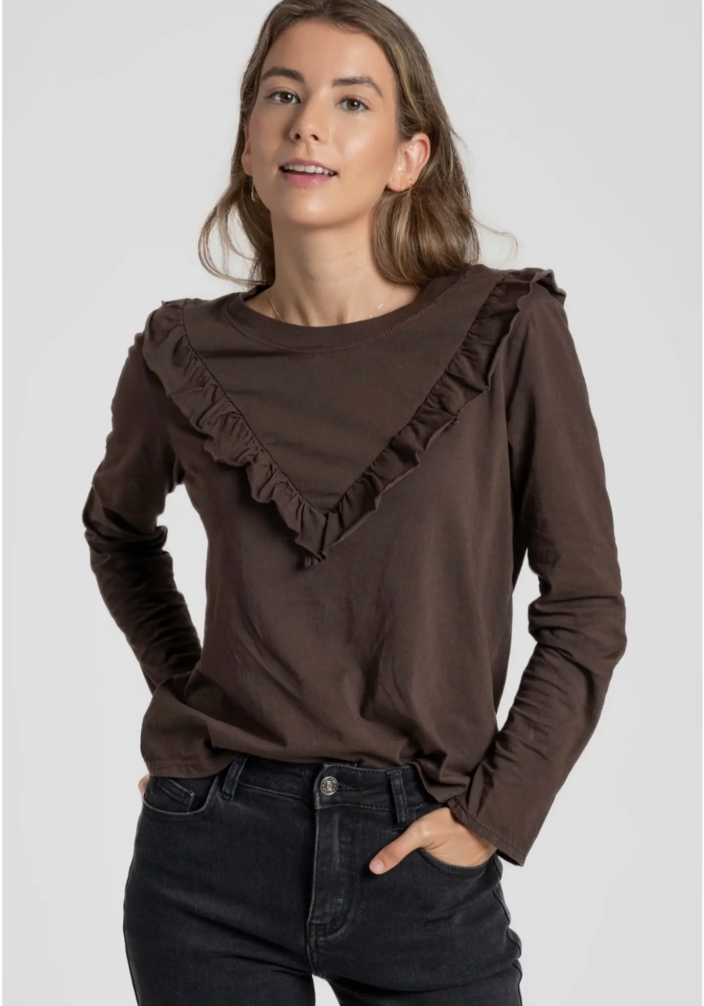 Blusa manga comprida 95% algodão 1